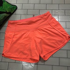 Lululemon Run Times Shorts (4-way Stretch 4”) Pop Orange Size 2